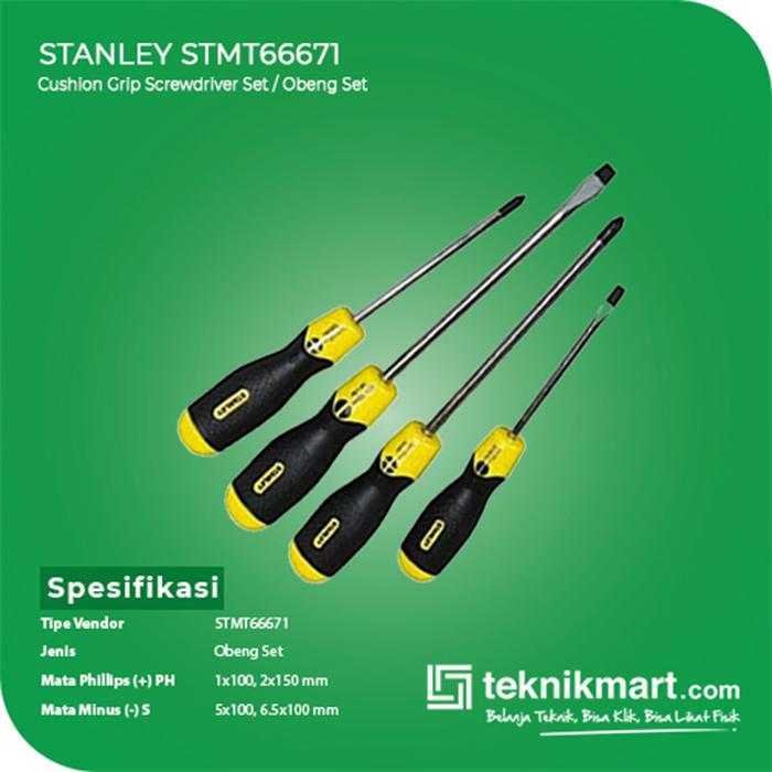 STANLEY STMT66671 CUSHION GRIP SCREWDRIVER SET 4 PCS - Image 2