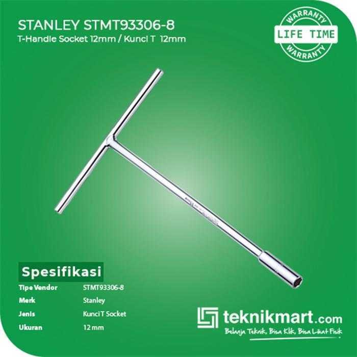 STANLEY STMT93306-8 T-HANDLE SOCKET 12MM 6PTS - Image 2