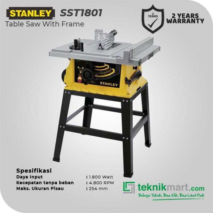 STANLEY SST1801 TABLE SAW WITH FRAME 1800WATT 254MM - Image 2