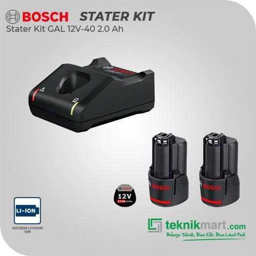 BOSCH STATER KIT 12VOLT 2.0AH (2X GBA 12V 2.0AH, 1X GAL 12V-40)