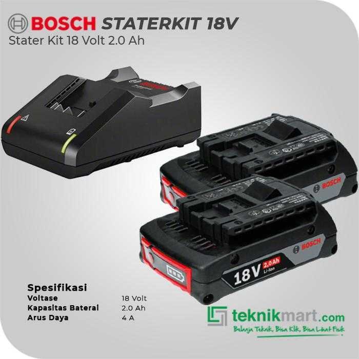 BOSCH STATER KIT 18VOLT 2.0AH (2X GBA 18V 2.0AH, 1X GAL 18V-40) - Image 2