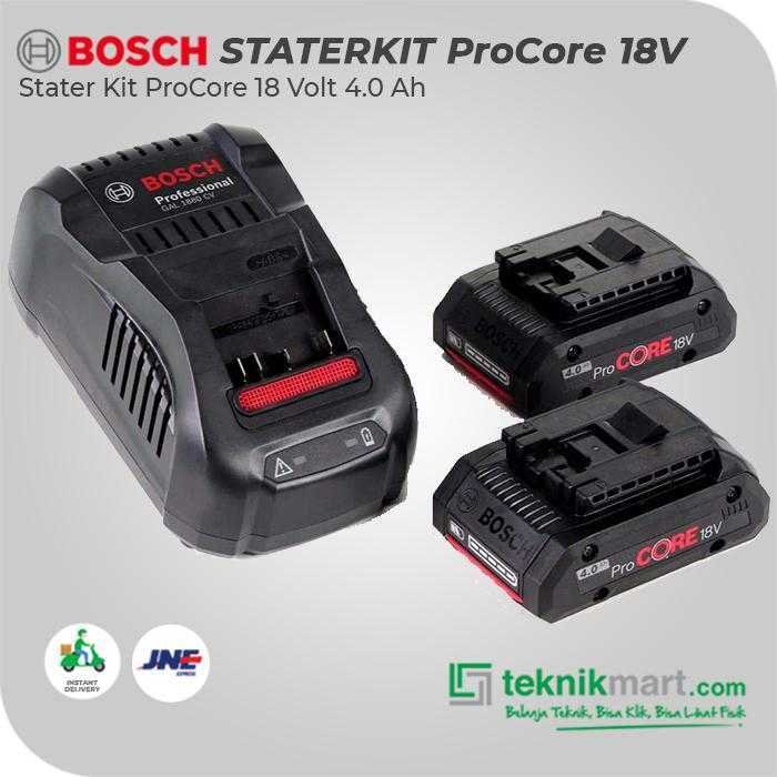 BOSCH PROCORE STATER KIT 18VOLT 4.0AH (2X GBA 18V 4.0AH, 1X GAL 1880 CV) - Image 3