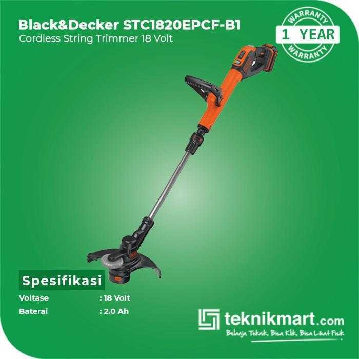 BLACK AND DECKER STC1820EPCF POWERCOMMAND STRING TRIMMER 18VOLT 2AH 28CM - Image 3