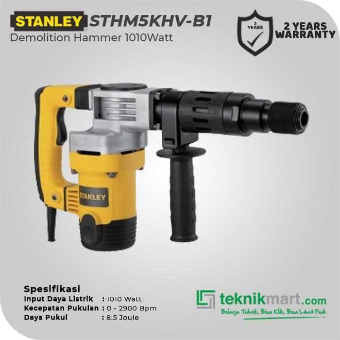 STANLEY STHM5KHV DEMOLITION HAMMER 1010WATT HEX 17MM WITH STANLEY BIT - Image 2