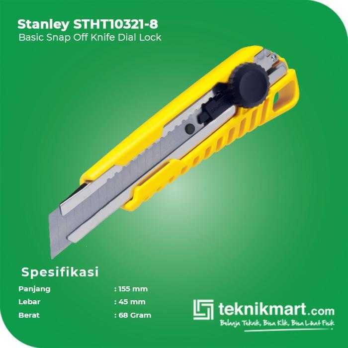 STANLEY STHT10321-8 KNIFE BASIC SNAP OFF 18 MM DIAL LOCK - Image 2