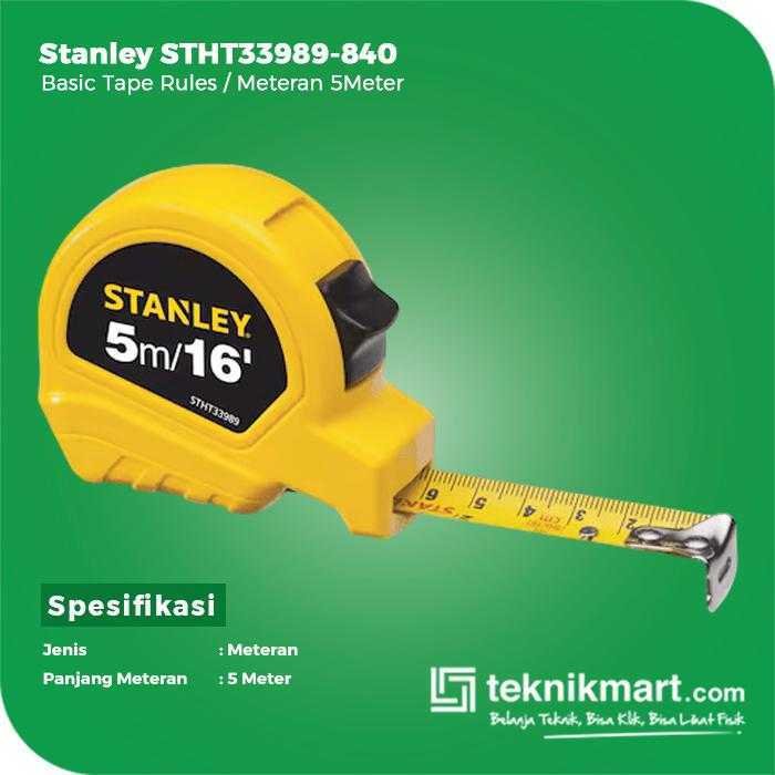STANLEY STHT33989 BASIC TAPE RULES METRIC/IMPERIAL 5M/16"X19MM - Image 2