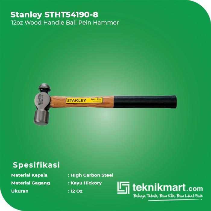 STANLEY STHT54190-8 BALLPEIN HAMMER WOOD HANDLE 13OZ - Image 3