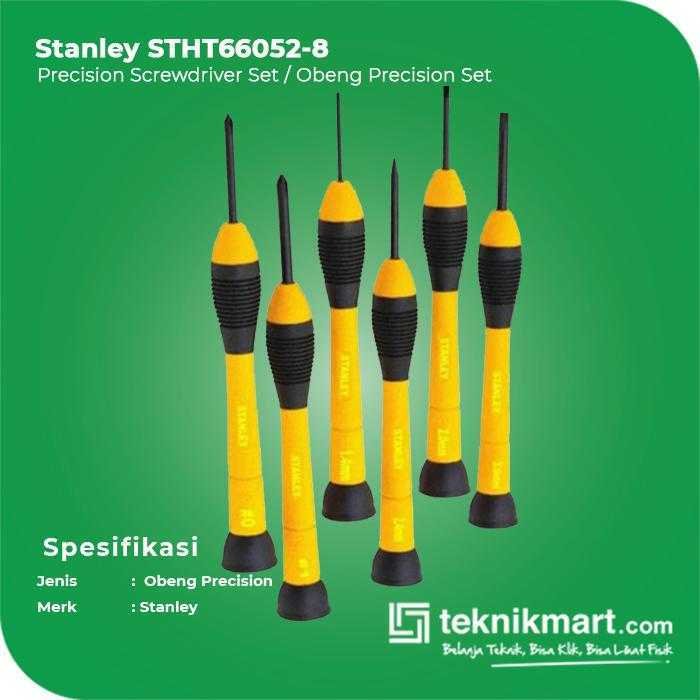 STANLEY STHT66052-8 PRECISION SCREWDRIVER SET 6PCS BI-MAT (YELLOW) - Image 3