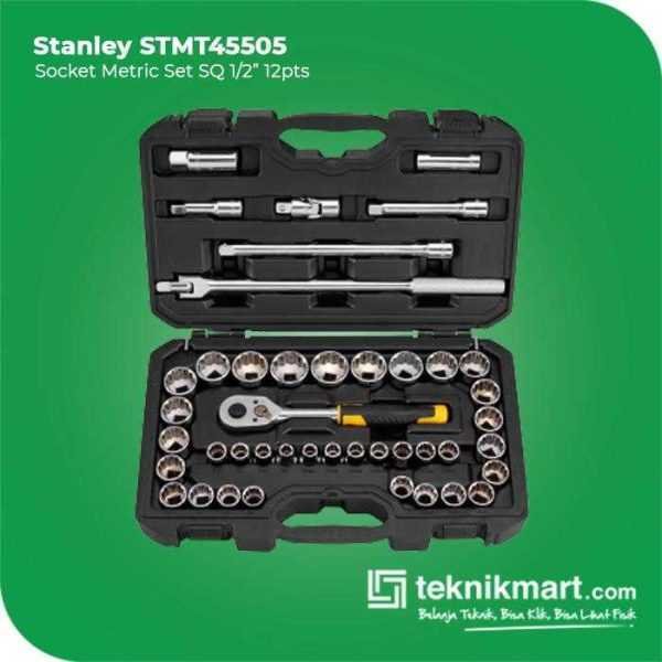 STANLEY STMT45505 SOCKET SET SQ1/2" 12PTS 43PCS METRIC (METAL CASE)