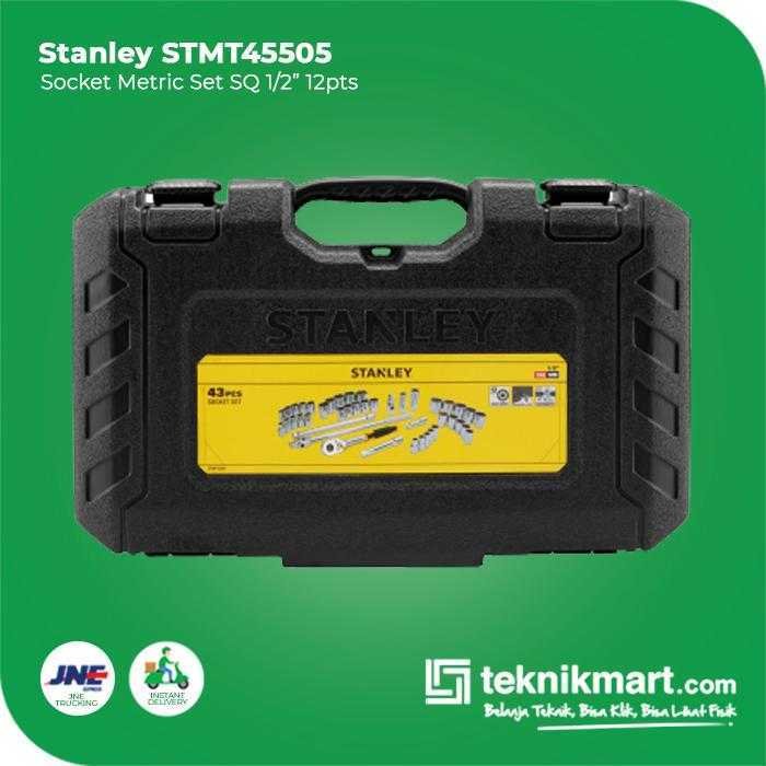STANLEY STMT45505 SOCKET SET SQ1/2" 12PTS 43PCS METRIC (METAL CASE) - Image 2