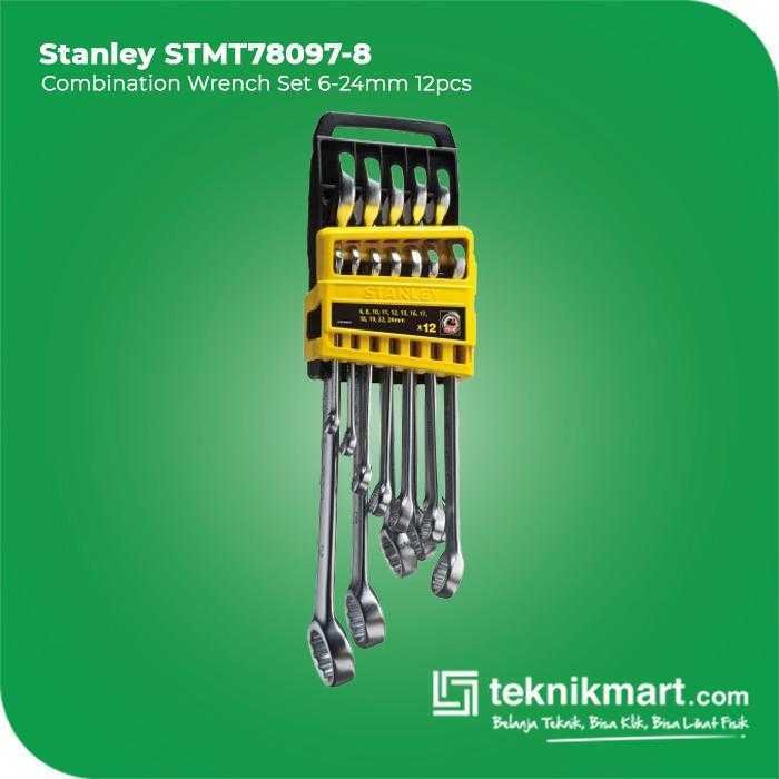 STANLEY STMT78097-8 COMBINATION WRENCH SET 12 PCS 6-24MM HOLDER