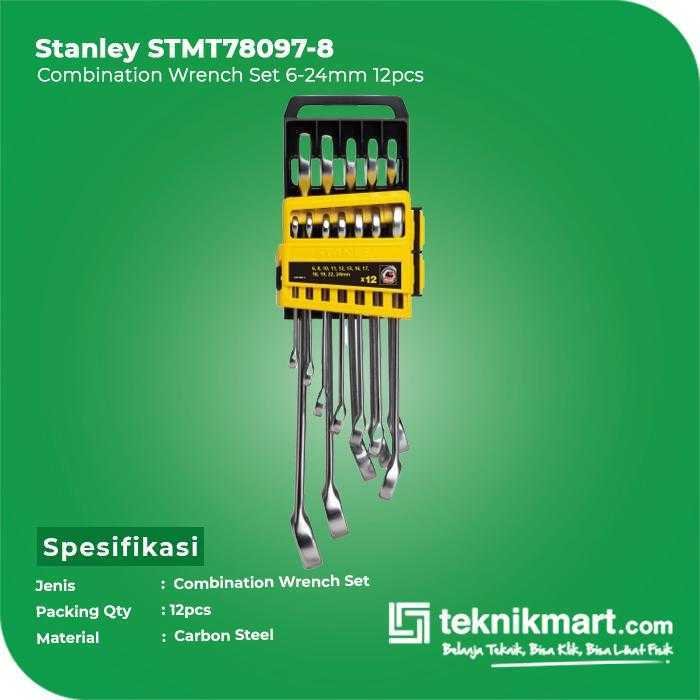 STANLEY STMT78097-8 COMBINATION WRENCH SET 12 PCS 6-24MM HOLDER - Image 3