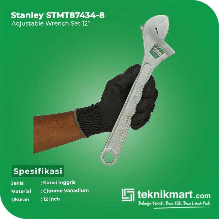 STANLEY STMT87434-8 ADJUSTABLE WRENCH 12" - Image 2