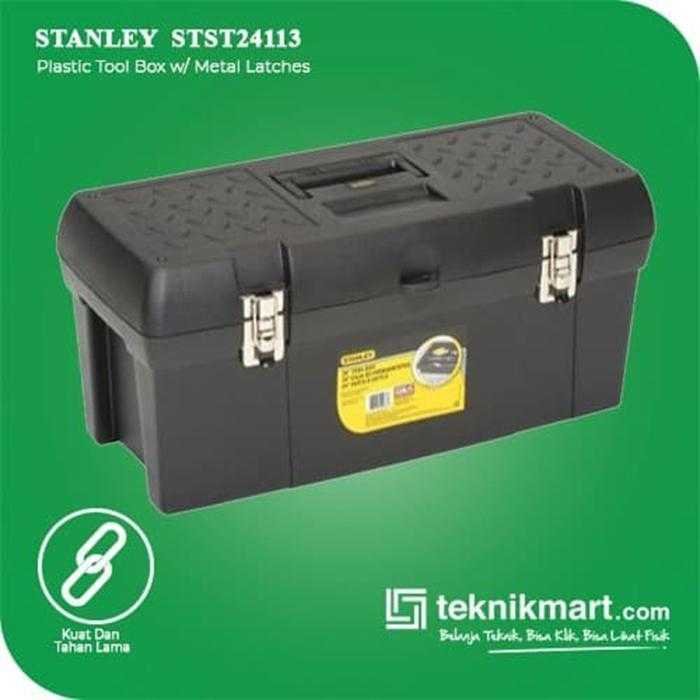STANLEY STST24113 PLASTIC TOOL BOX W/ METAL LATCHES 24"