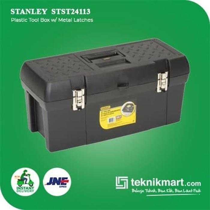 STANLEY STST24113 PLASTIC TOOL BOX W/ METAL LATCHES 24" - Image 3