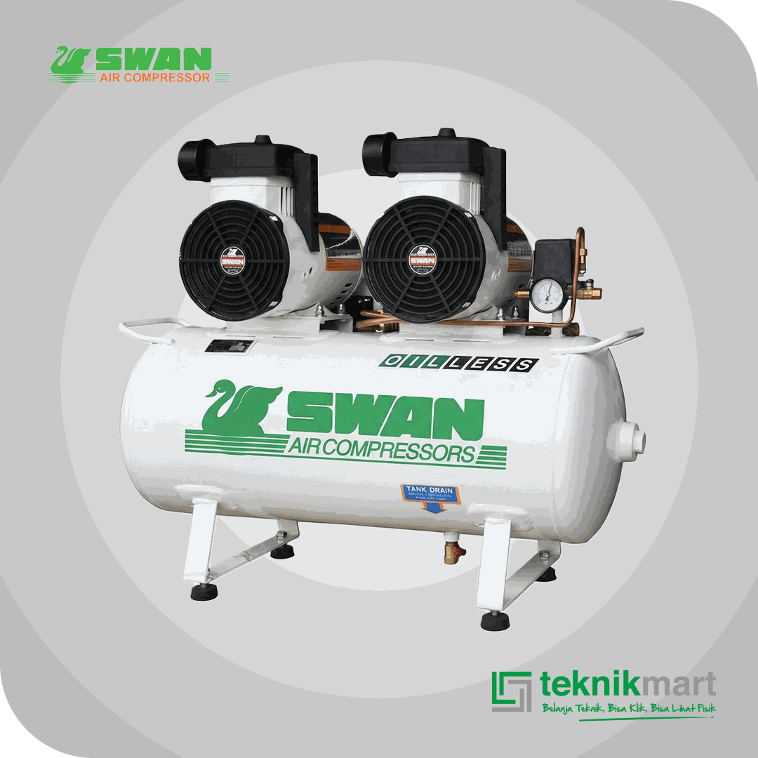 SWAN DR 175-85L COMPRESSOR OIL FREE 2 HP