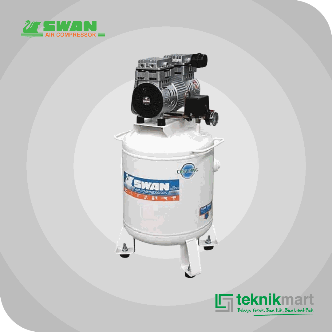 SWAN DRS 210-30L COMPRESSOR OIL FREE 1 HP