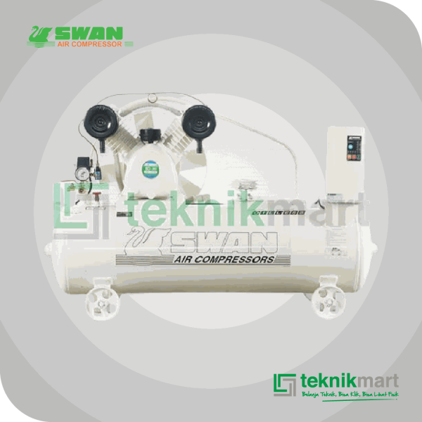 SWAN SDU-203 COMPRESSOR 3HP OIL LESS DUAL SYSTEM, AUTO & SEMI AUTO SYSTEM 106L 8BAR 2.2KW