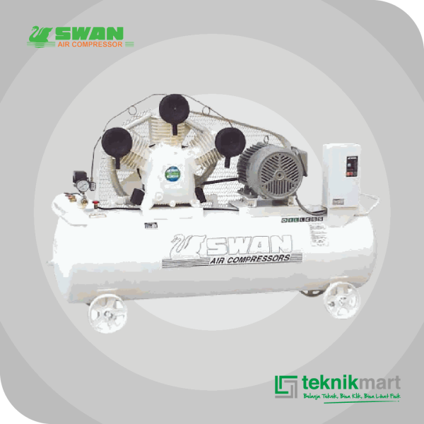 SWAN SDU-307 COMPRESSOR 7.5HP OIL LESS DUAL SYSTEM, AUTO & SEMI AUTO SYSTEM 240L 8BAR 5.5KW