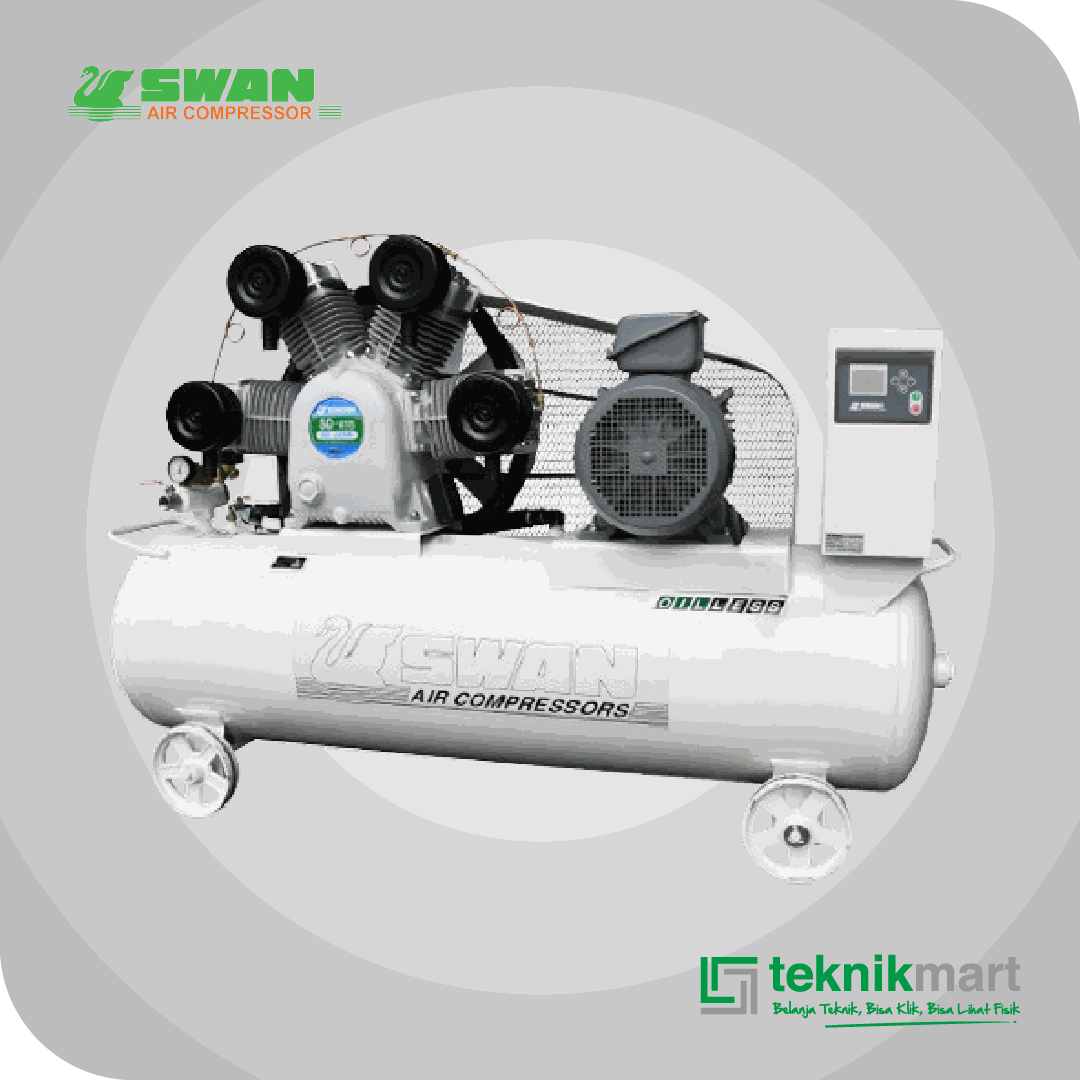 SWAN SDU-415 COMPRESSOR 15HP OIL LESS DUAL SYSTEM, AUTO & SEMI AUTO SYSTEM 300L 8BAR 11KW