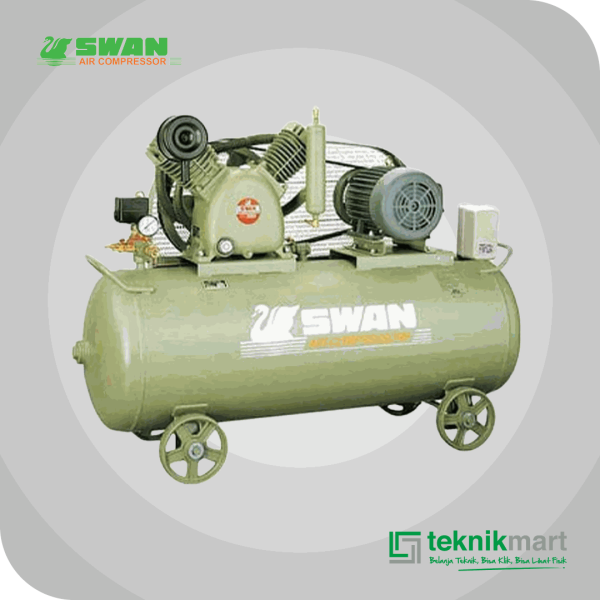 SWAN HVUM205N COMPRESSOR 5HP DUAL SYSTEM DENGAN MOTOR, AUTO & SEMI AUTO SYSTEM 237L 16BAR 3.7KW