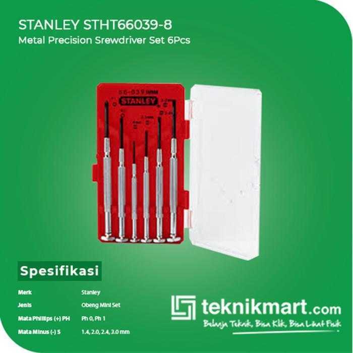 STANLEY STHT66039-8 METAL PRECISION SREWDRIVER SET (RED CASE) 6PCS - Image 2
