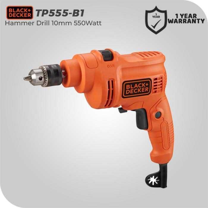 BLACK AND DECKER TP555 HAMMER DRILL VARIABLE 10MM 550W