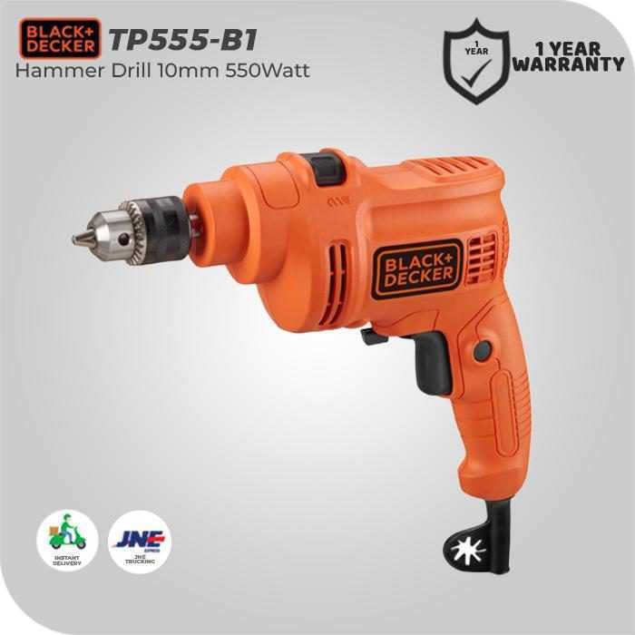 BLACK AND DECKER TP555 HAMMER DRILL VARIABLE 10MM 550W - Image 3