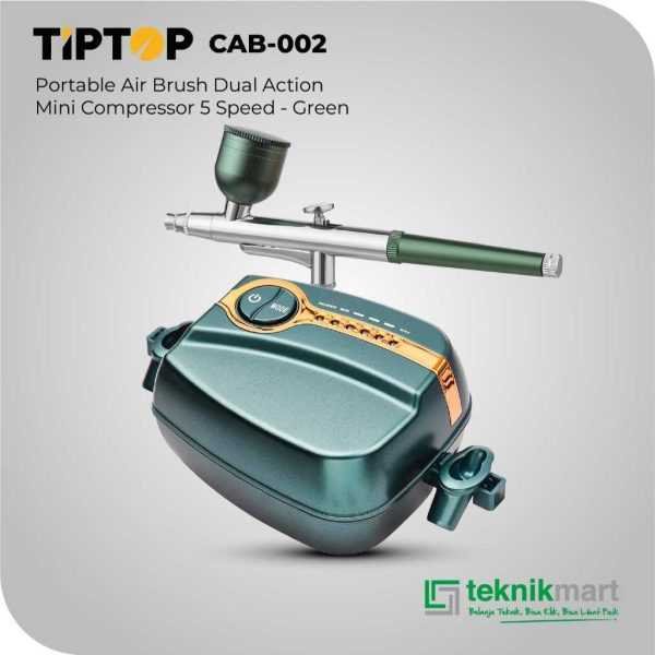 TIP TOP CAB-002 PORTABLE AIR BRUSH DUAL ACTION MINI COMPRESSOR 5 SPEED GREEN COLOR