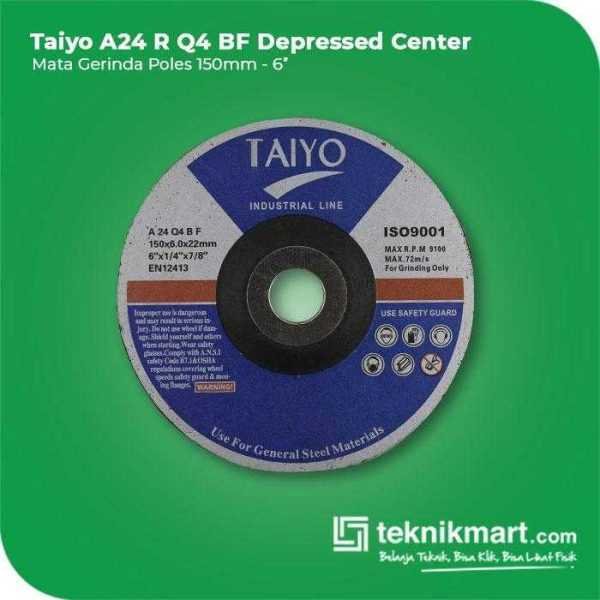 TAIYO A 24 R Q4 BF DEPRESSED CENTER WHEEL BLUE LINE 150X6X22.23MM