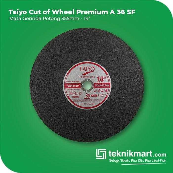 TAIYO A 36 SF CUT OF WHEEL FOR METAL PREMIUM LINE 355X3.0X25.4MM (SUPER CUT)