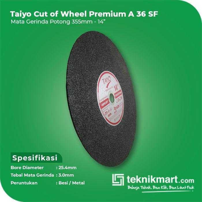 TAIYO A 36 SF CUT OF WHEEL FOR METAL PREMIUM LINE 355X3.0X25.4MM (SUPER CUT) - Image 2