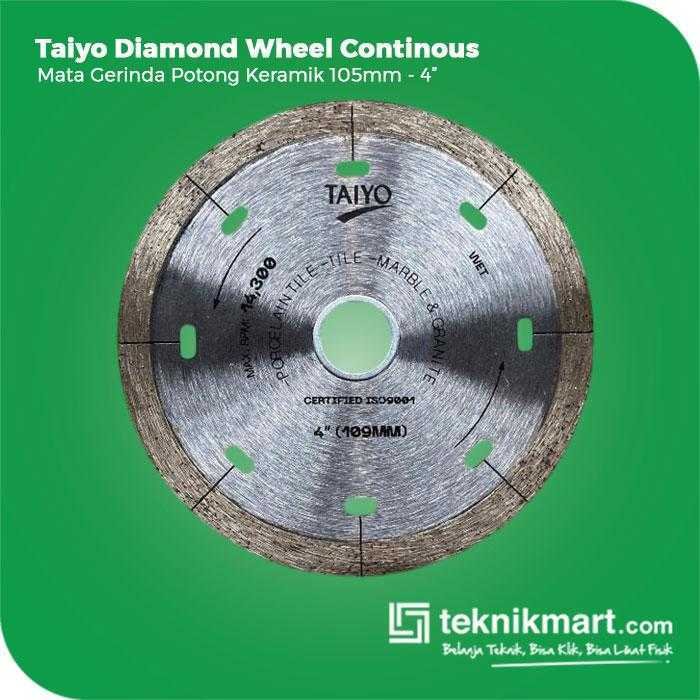 TAIYO DIAMOND WHEEL CONTINUOUS FOR GRANITE 105X1.9X20/16MM (WET PREMIUM)