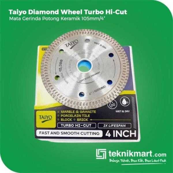 TAIYO DIAMOND WHEEL FOR MARBLE & GRANITE 105X1.5X20/16MM (TURBO HI-CUT PREMIUM)