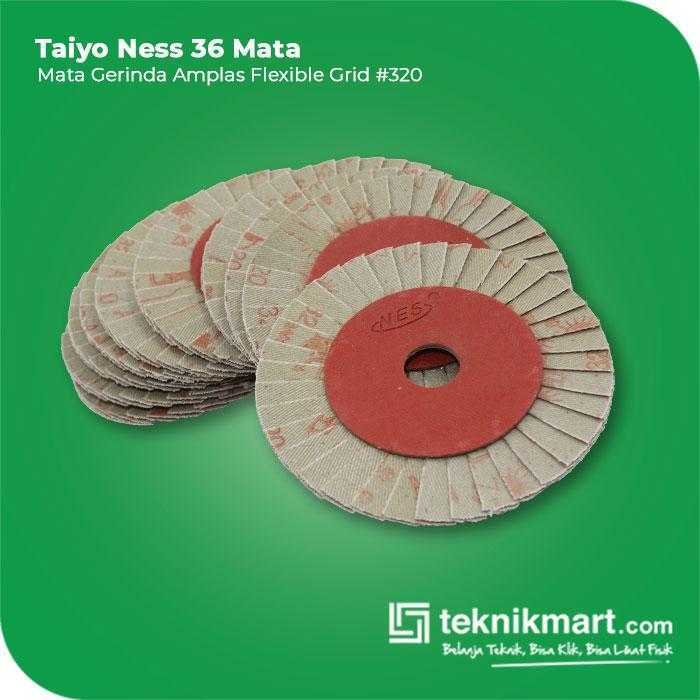 TAIYO NESS FLAP DISC FLEXIBLE GRID #320 100X16X36MM