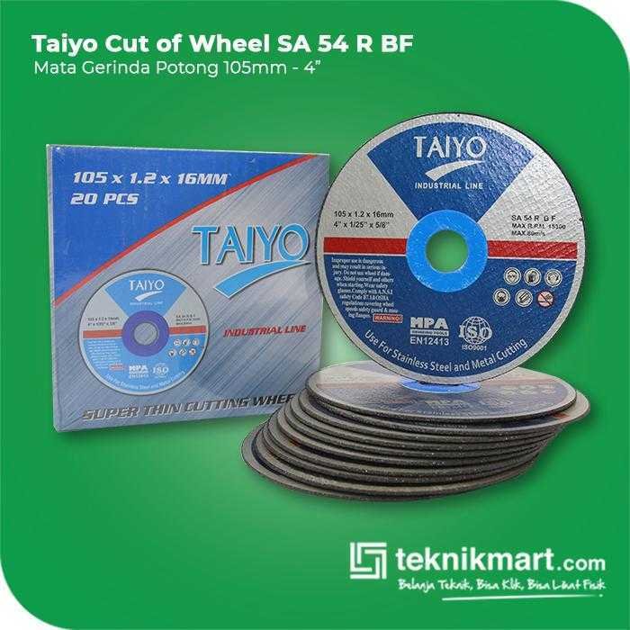 TAIYO SA 54 R BF CUT OF WHEEL FOR METAL & STAINLESS BLUE LINE 107X1.2X16MM