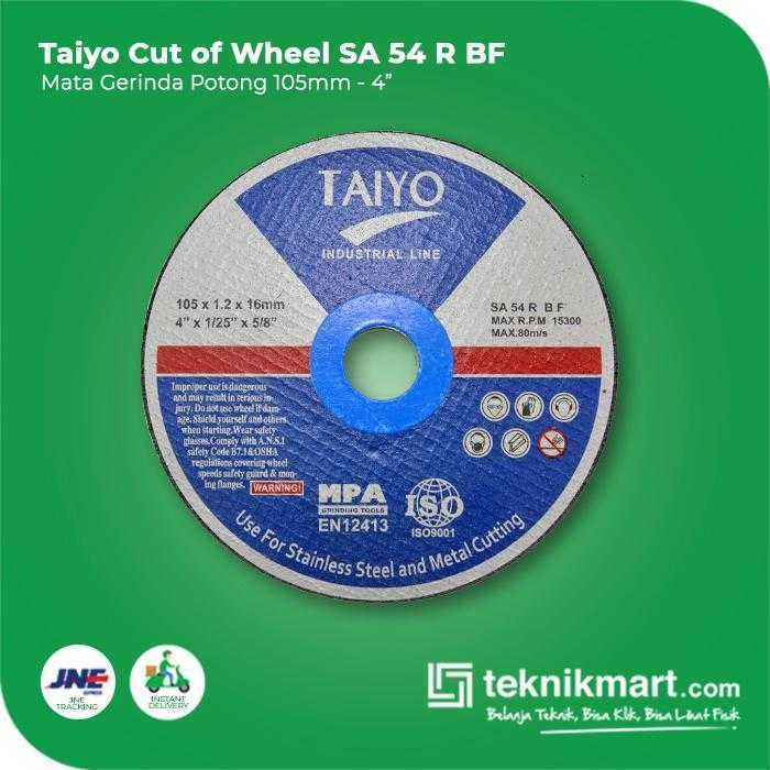 TAIYO SA 54 R BF CUT OF WHEEL FOR METAL & STAINLESS BLUE LINE 107X1.2X16MM - Image 3