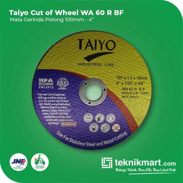 TAIYO WA 60 R BF CUT OF WHEEL FOR METAL & STAINLESS YELLOW LINE 107X1.2X16MM - Image 3
