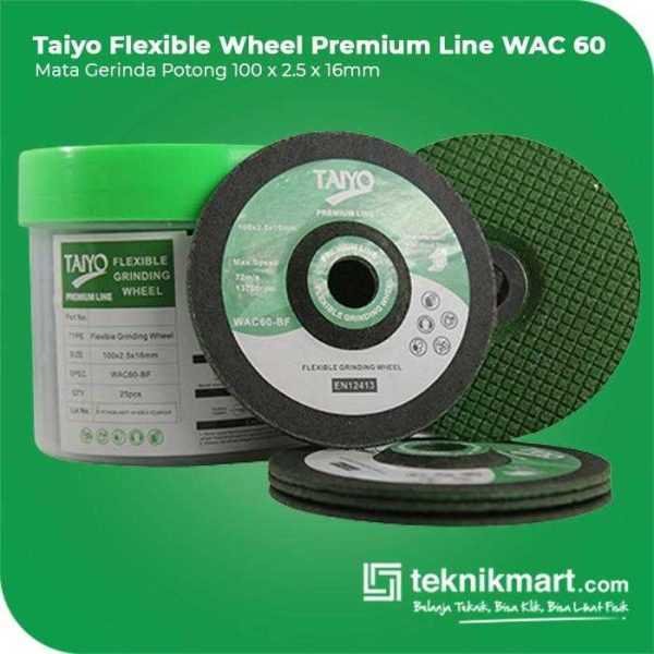 TAIYO WAC 60 FLEXIBLE GRINDING WHEEL FOR STAINLESS PREMIUM LINE 103X2.5X16MM