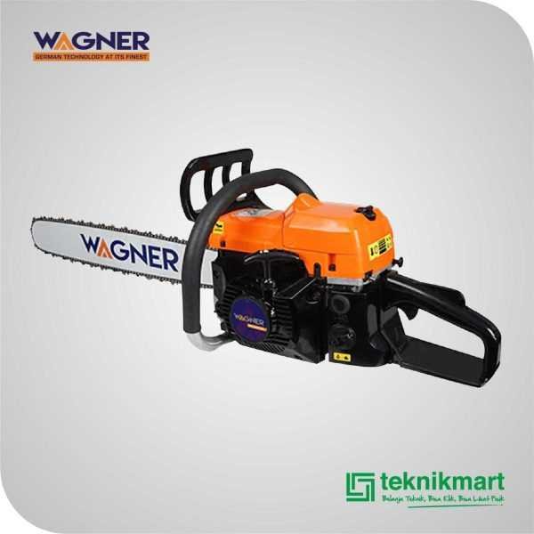 WAGNER WG 580 22" EASY START GASOLINE CHAIN SAW C/W WAGNER LASER BAR & CHAIN 54.5CC (RANTAI KASAR)