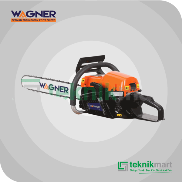 WAGNER WG 620 24" EASY START GASOLINE CHAIN SAW + WAGNER LASER BAR & CHAIN 61.5CC (RANTAI HALUS)