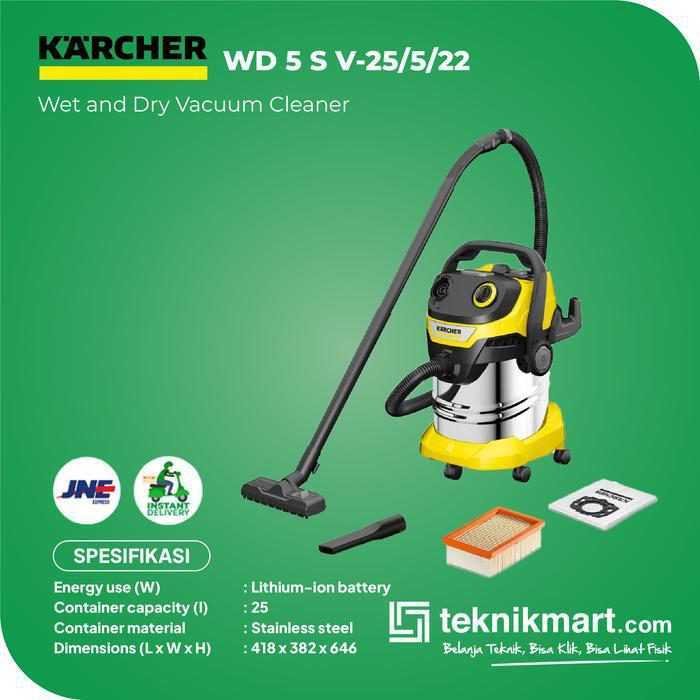 KARCHER WD 5 S V-25/5/22 MULTI PURPOSE WET & DRY VACUUM CLEANER - Image 2