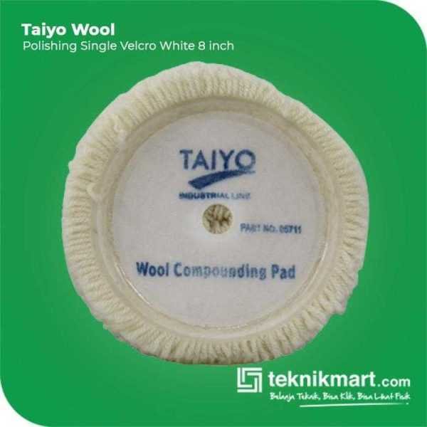 TAIYO WOOL SINGLE VELCRO WHITE 8"
