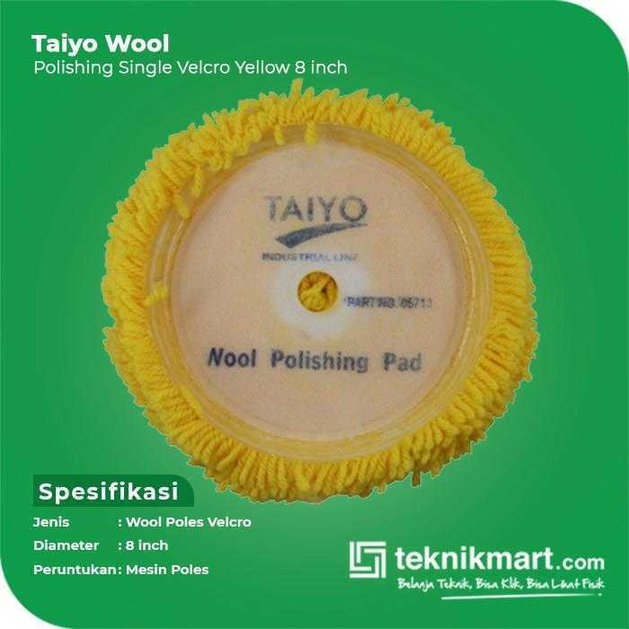 TAIYO WOOL SINGLE VELCRO YELLOW 8" - Image 2