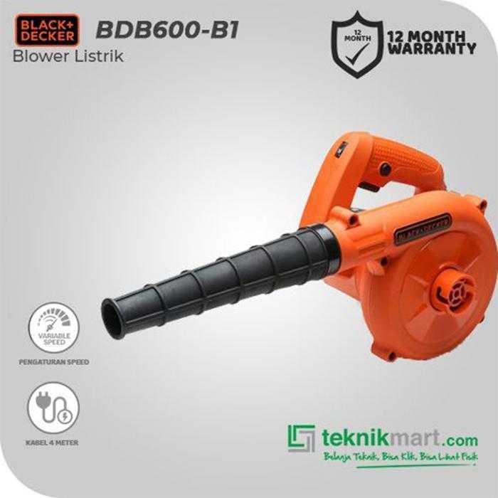BLACK AND DECKER BDB600 VARIABLE SPEED BLOWER 600 WATT
