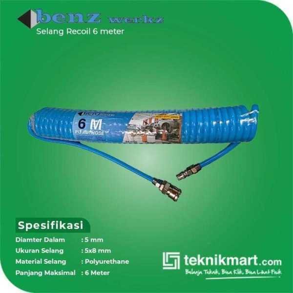 BENZ SELANG RECOIL 6 MTR PU-BLUE (8X5X1.3)