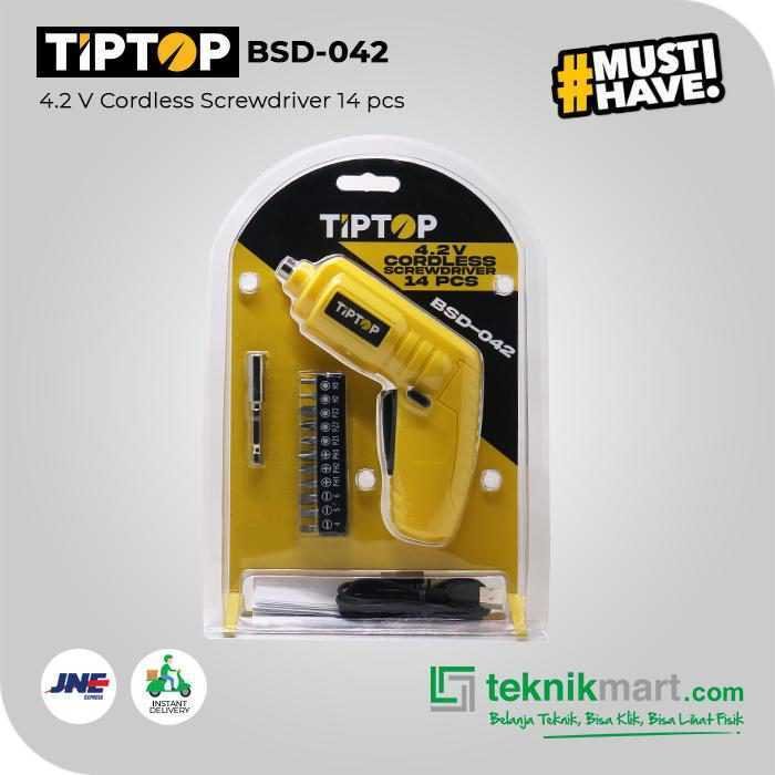 TIP TOP BSD-042 CORDLESS SCREWDRIVER 4.2V WITH 12 BITS - Image 3