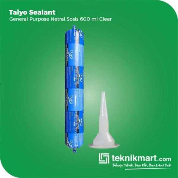 TAIYO GP SEALANT NETRAL "SOSIS" CLEAR COLOUR 600ML