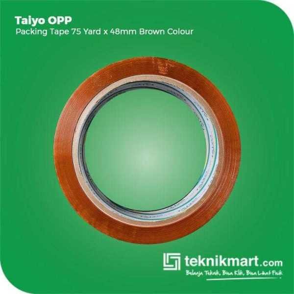 TAIYO OPP PACKING TAPE (LAKBAN PLASTIK) 75 YARD X 48 MM (COKLAT)
