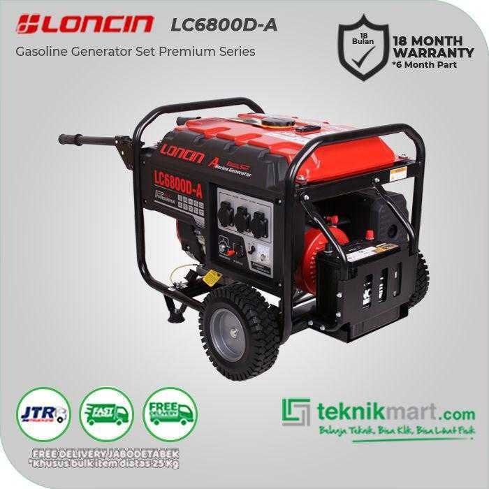 LONCIN LC 6800 DA RECOIL & ELECTRIC STATER GASOLINE GENSET 4,5KW - Image 3